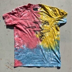 Men's Sage Vaughn x RVCA T-Shirt Multicolor Mushroom S Fungus DMT 3rd Eye Trippy